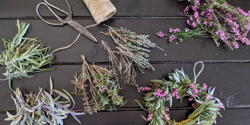 Herbal Kitchen Wreath // preserving sage, savory, lavender & thyme